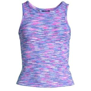 Purple Multi Highland Ribbed Tank Top